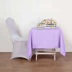 Polyester Square 54"x54" Tablecloth Lavender Lilac - Wrinkle-Resistant & Durable Table Cover