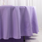 Polyester 108" Round Tablecloth Lavender Lilac - Wrinkle-Resistant Table Cover