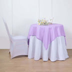 Polyester 54"x54" Table Overlay Square Tablecloth Lavender Lilac - Wrinkle-Resistant & Durable Table Cover