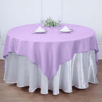 Polyester 70"x70" Table Overlay Square Tablecloth Lavender Lilac - Wrinkle-Resistant & Durable Table Cover