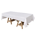 Linen-Like Paper 50"x108" Rectangle Tablecloth White - Disposable Airlaid Table Cover for Easy Cleanup
