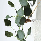 6.5ft Frosted Green Artificial Silk Eucalyptus Leaf Garland Vine