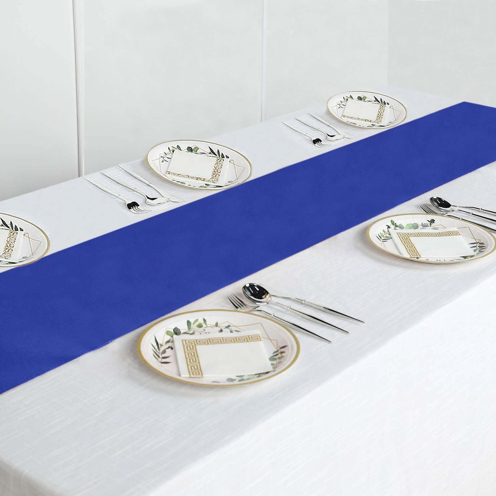 Polyester 12"x108" Table Runner Royal Blue - Durable & Wrinkle-Resistant Table Decor