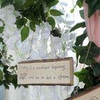 2 Pack 10"x4" Natural Blank Hanging DIY Wood Sign, Rectangle Wood Plaques