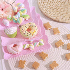 3-Tier Plastic Square Cupcake Stand Tower Pink - Charming Easy to Assemble Dessert Display Serving Tray Platter with Floral Embossed Scalloped Rim & Silver Handle for Tea Parties Weddings & Special Occasions 13"