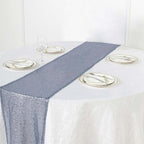 Sequin 12"x108" Table Runner Dusty Blue - Glittering Design