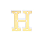 3D Marquee Letter "H" Warm White 6 LED Lights Gold - Chic Light-Up Decor for Events 6"