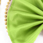 5 Pack Polyester 17"x17" Napkins Apple Green - Durable & Wrinkle Resistant Dinner Napkins