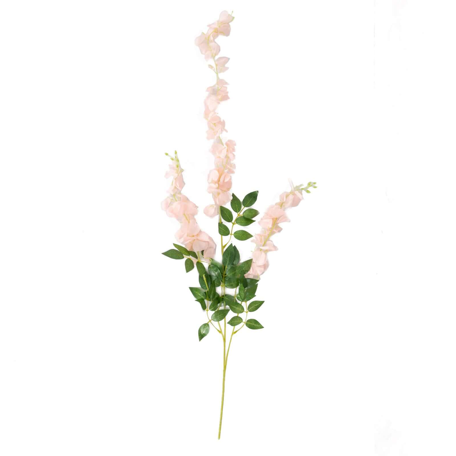 5 Pack 44" Silk Hanging Wisteria Flower Garland Vines in Blush, 3 Strands in 1 Bush