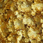 11 Sq ft. Gold UV Protected Hydrangea Flower Wall Mat Backdrop - 4 Artificial Panels