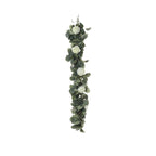 42" Green Artificial Eucalyptus Leaf, Ranunculus Flower Garland Vine