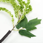 2 Pack Green Artificial Amaranthus Flower Stem Spray and Ivy Leaves 32"