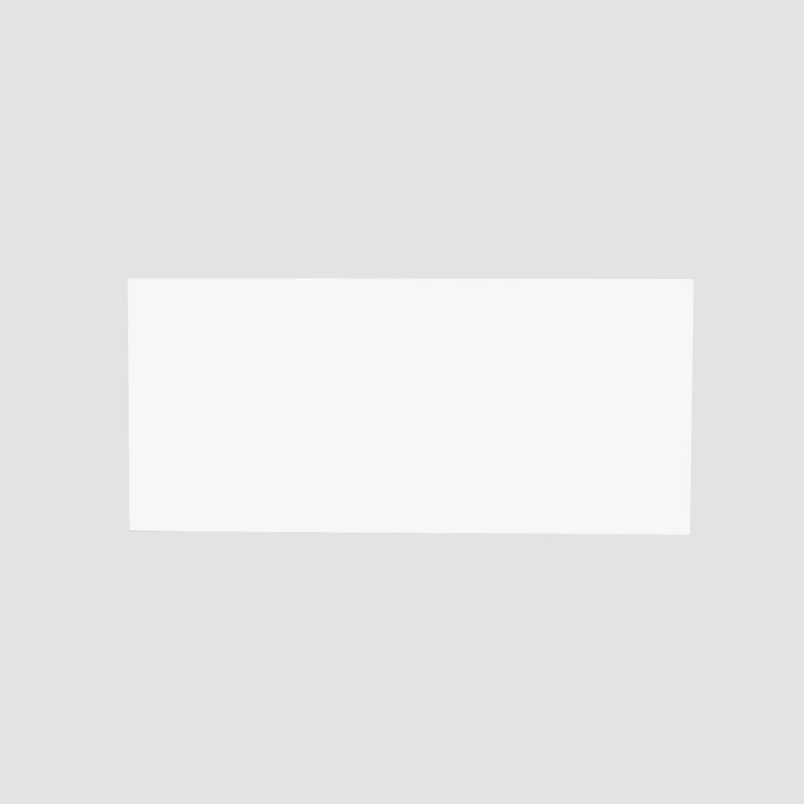 2-Pack Acrylic Plexiglass Sheets Rectangular Side Plates White - Protective Film Coating 24"x10"