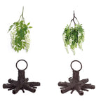 55" Cream Artificial Silk Hanging Wisteria Vine Flower Chandelier, Round Draping Garland Canopy With Interchangeable Branches