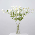 2 Stems 33" Ivory Artificial Silk Poppy Flower Bouquet Bushes