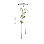 2 Stems 33" Blush Artificial Silk Poppy Flower Bouquet Bushes