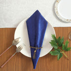 5 Pack Premium Velvet 20"x20" Napkins Royal Blue - Soft Sheen Finish Cloth Napkins