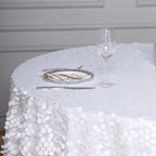Sequin 72"x72" Table Overlay Square Tablecloth White - Big Payette Design for Classy Celebrations