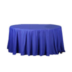 Polyester 120" Round Tablecloth Royal Blue - Seamless Wrinkle-Resistant Table Cover