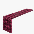 Rosette Satin 14"x108" Table Runner Burgundy - Grandiose Design