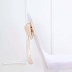 5 Pack Satin Chair Sashes Beige - Durable Chair Bows with Shiny Finish 6"x106"