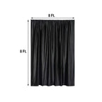 Black Crushed Velvet Backdrop Curtain â€“ 8ft x 8ft Event Drape with Rod Pocket, Privacy Panel for Photo Booths & Events