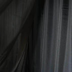 Black Chiffon Polyester Event Curtain Drapes, Dual Layer Divider Backdrop Event Panels with Rod Pockets - 20ftx10ft