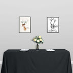 Polyester 90"x132" Rectangle Tablecloth Black - Seamless Wrinkle-Resistant Design for Luxe Celebrations