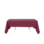 Polyester 60"x126" Rectangle Tablecloth Burgundy - Wrinkle-Resistant Table Cover