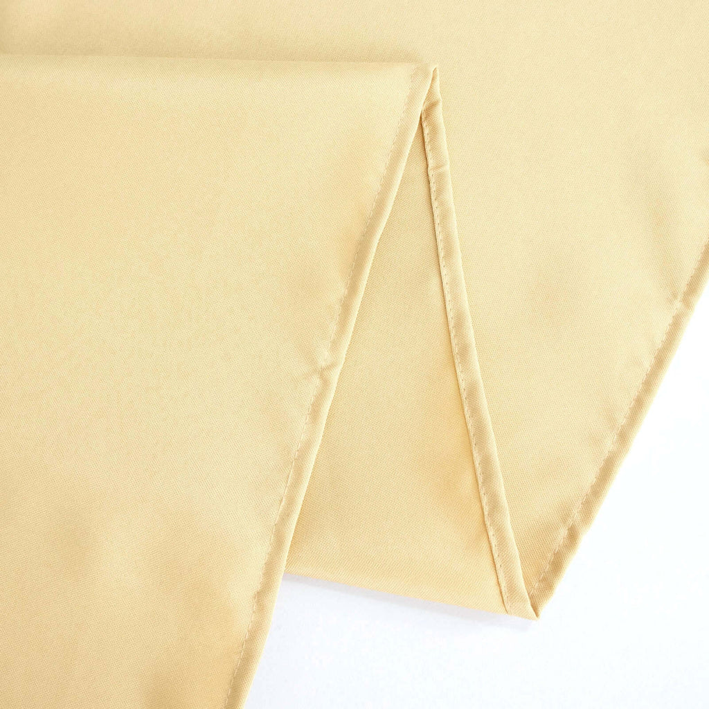 Premium Polyester 70"x70" Table Overlay Square Tablecloth Champagne 220GSM Wrinkle-Resistant Table Cover
