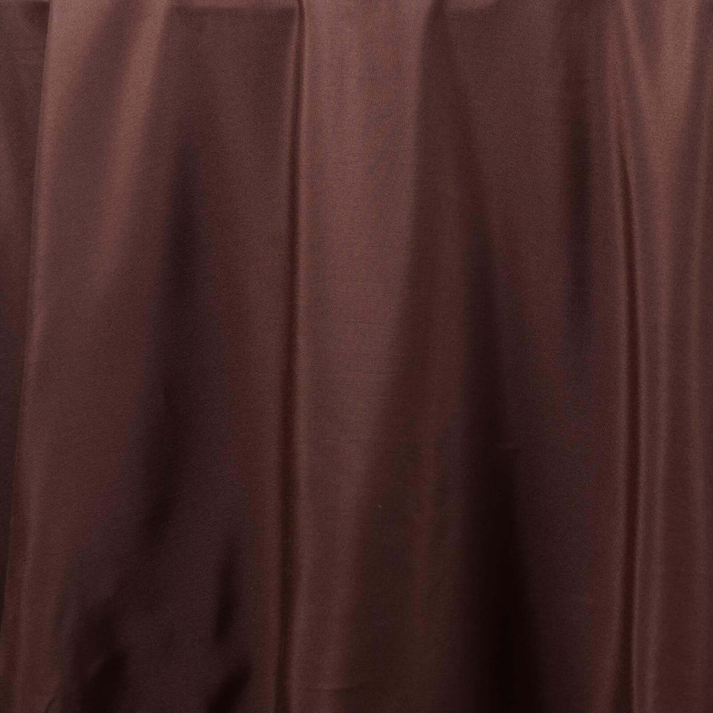 Polyester 120" Round Tablecloth Chocolate - Seamless Wrinkle-Resistant Table Cover