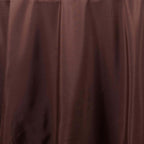 Polyester 120" Round Tablecloth Chocolate - Seamless Wrinkle-Resistant Table Cover