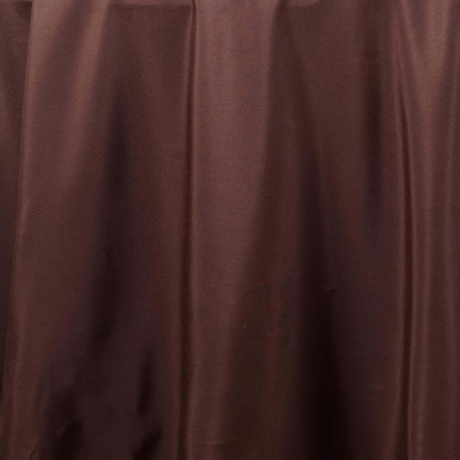 Polyester 120" Round Tablecloth Chocolate - Seamless Wrinkle-Resistant Table Cover