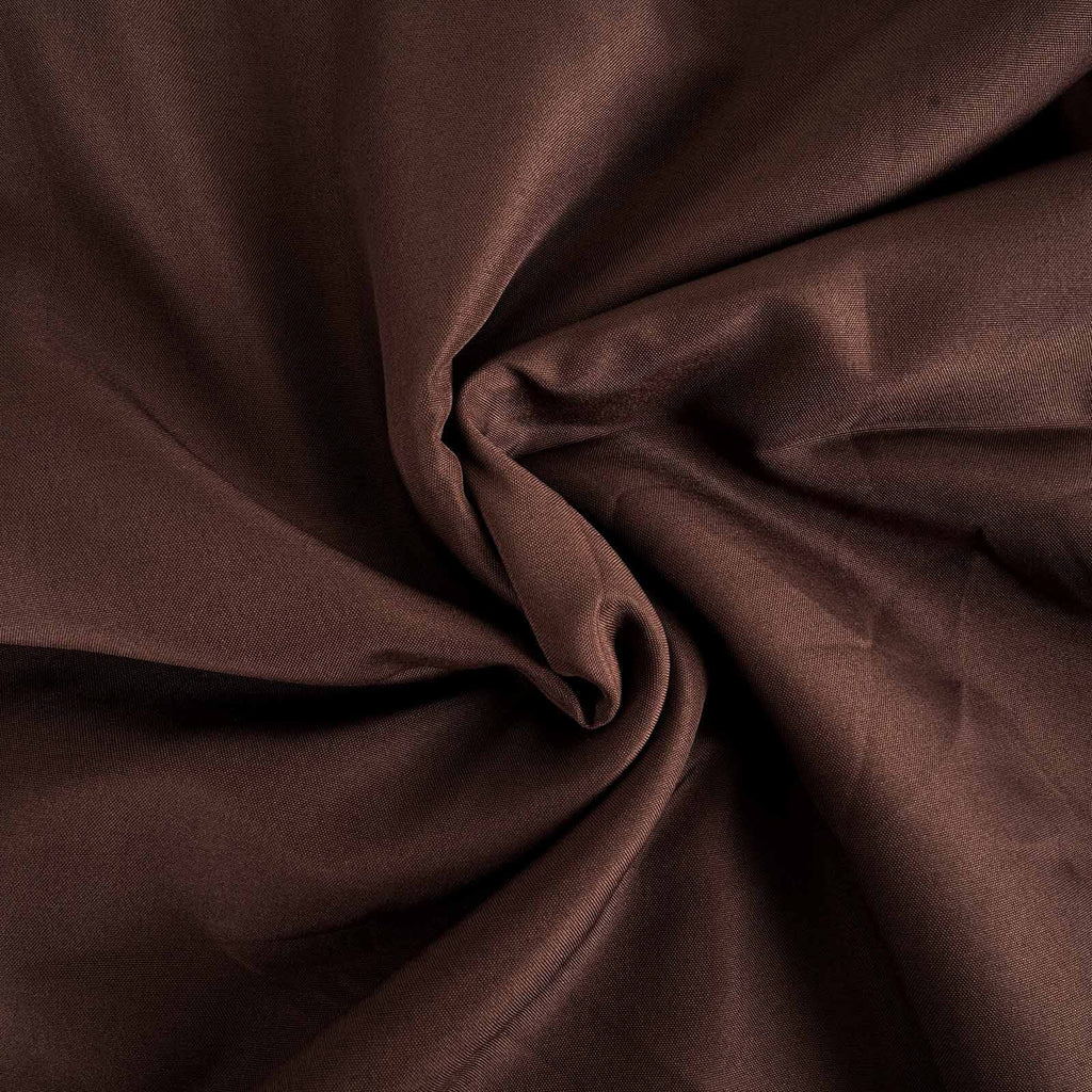 Polyester 108" Round Tablecloth Chocolate - Wrinkle-Resistant Table Cover