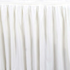 Polyester 21ft Table Skirt Ivory - Classic Pleated Design