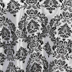 Taffeta Flocking 12"x108" Table Runner Black Damask - Stylish Table Accent