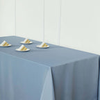 Polyester 90"x156" Rectangle Tablecloth Dusty Blue - Seamless Wrinkle-Resistant Table Cover