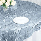 Taffeta 72"x72" Table Overlay Square Tablecloth Dusty Blue - 3D Leaf Petal Table Cover