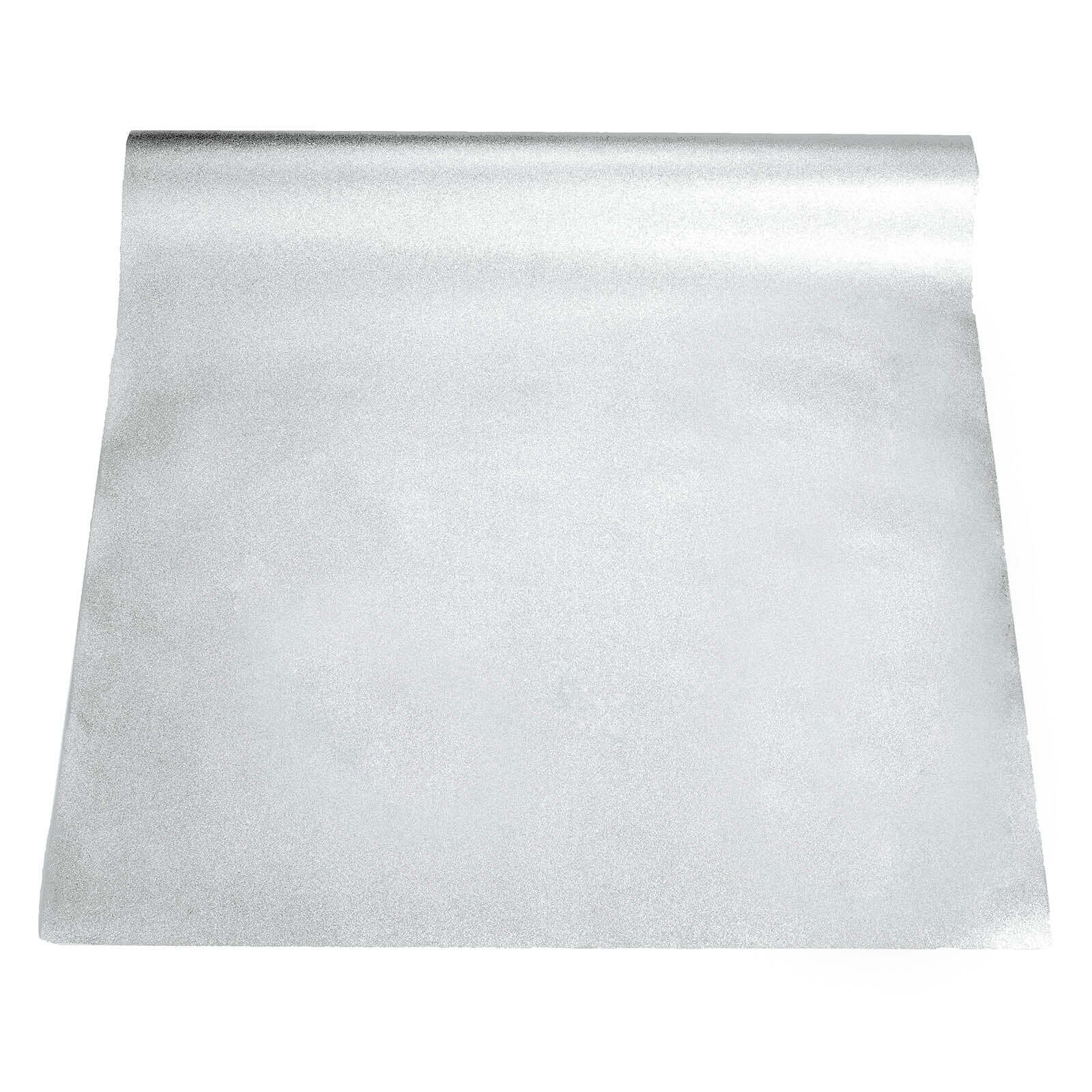 3ftx50ft Silver Sparkle Glitter Wedding Aisle Runner, Non-Woven Red Carpet Runner Prom, Hollywood, Glam Parties