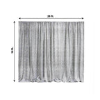 20ftx10ft Silver Metallic Shimmer Tinsel Event Curtain Drapes, Backdrop Event Panel