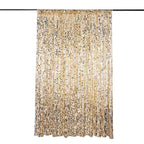 8ftx8ft Gold Big Payette Sequin Event Curtain Drapes, Backdrop Event Panel