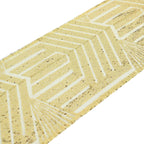 Sequin 12"x108" Table Runner Gold Diamond Glitz - Shimmering Event Decoration