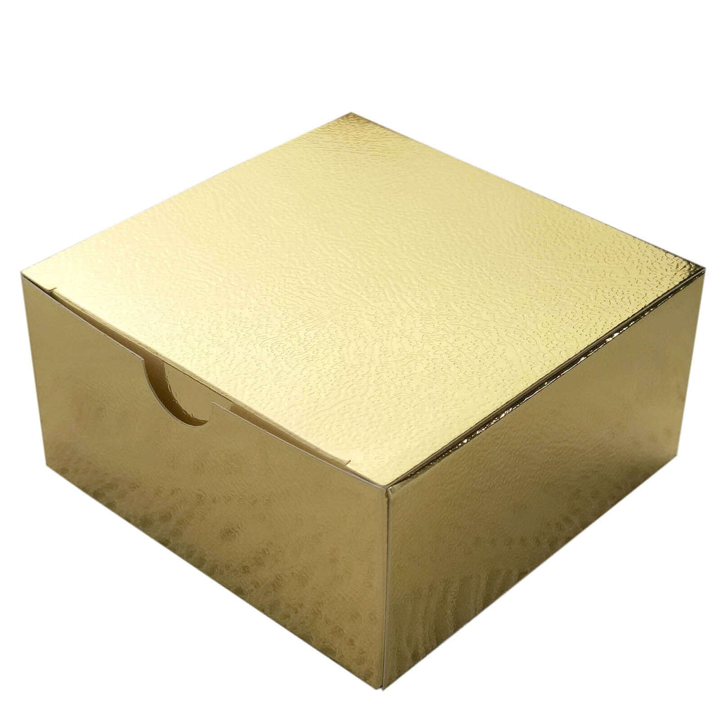 100 Pack 4"x4"x2" Gold Cake Cupcake Party Favor Gift Boxes, DIY