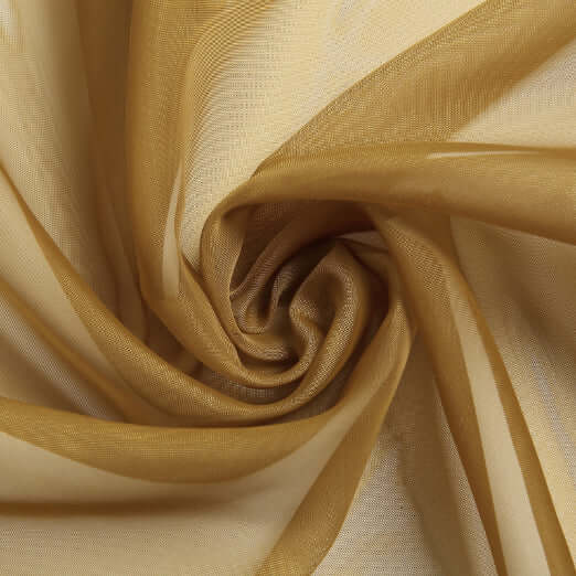 18ft Gold Sheer Organza Wedding Arch Drapery Fabric, Window Scarf Valance