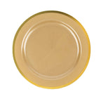 10-Pack Plastic 10" Round Dinner Plates in Gold - Disposable Party Plates for Classy Banquets & Special Occasions