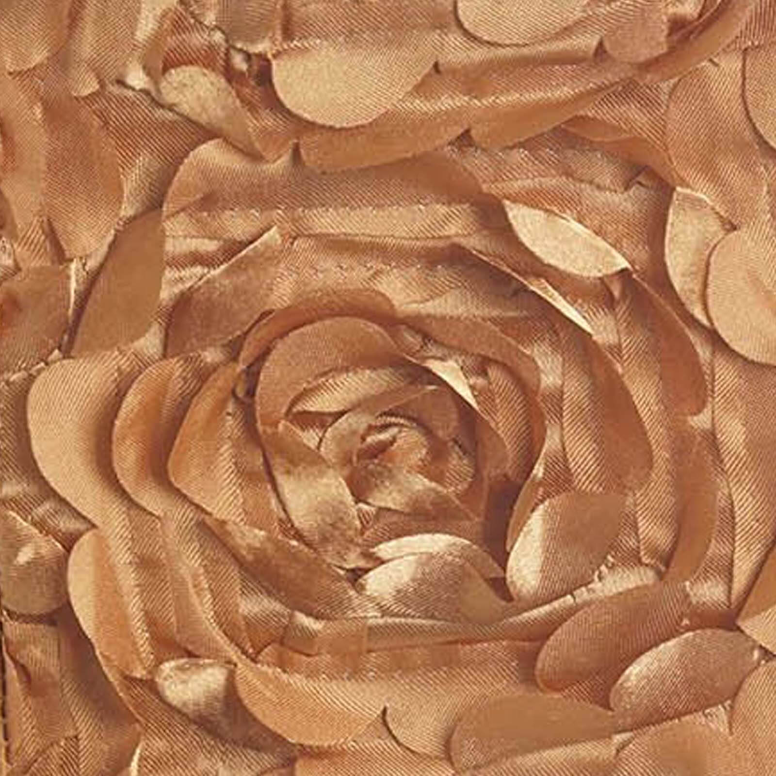 5 Pack Satin Spandex Chair Sashes Gold - Rosette Design Stretch Chair Bands 6"x14"