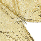 7.5ft Champagne Sparkle Sequin Round Wedding Arch Cover, Shiny Shimmer Photo Backdrop Stand Cover, 2-Sided Custom Fit