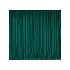 2 Pack Hunter Emerald Green Scuba Polyester Event Curtain Drapes, Durable Flame Resistant Backdrop Event Panels Wrinkle Free with Rod Pockets - 10ftx10ft