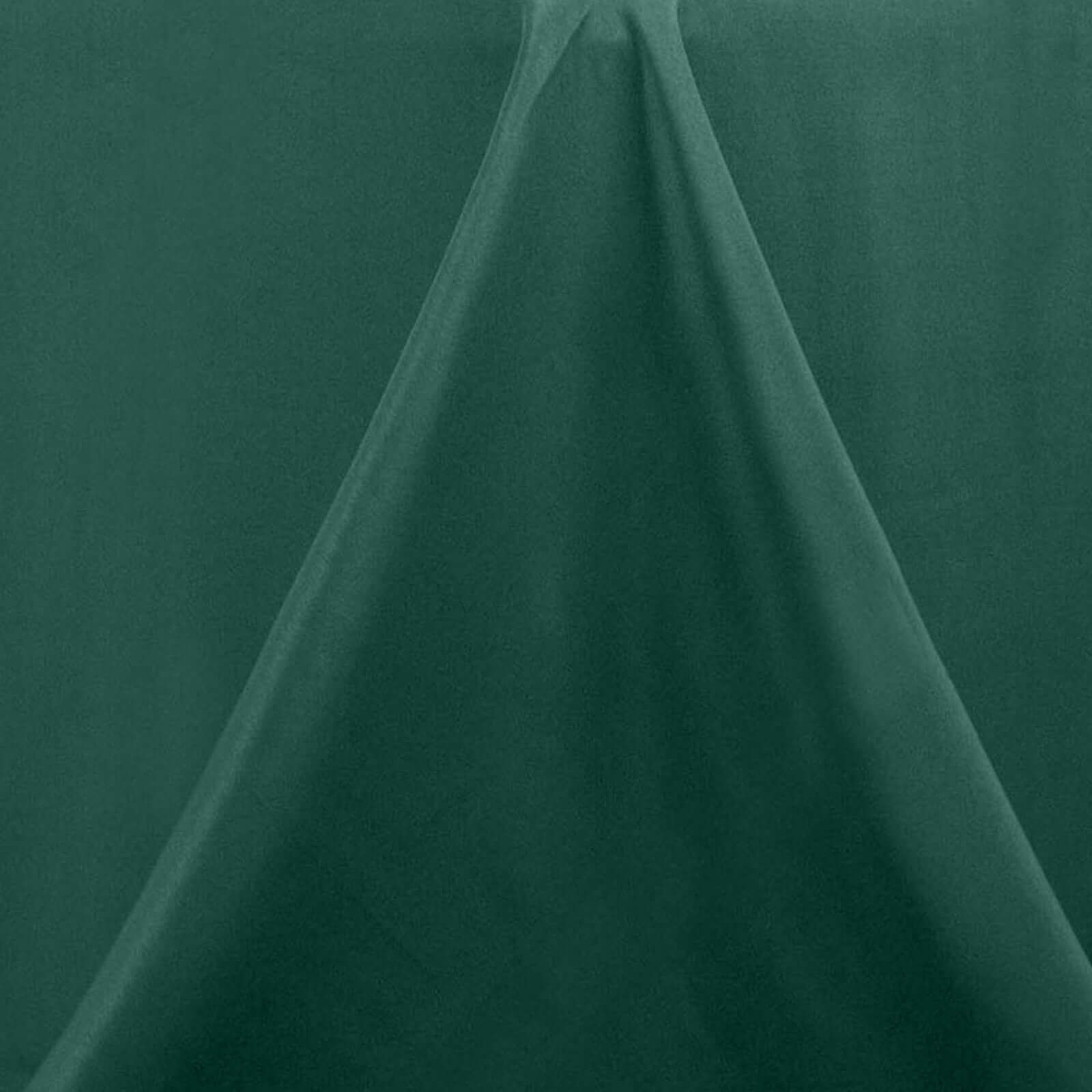 Premium Polyester 108" Round Tablecloth Hunter Emerald Green - Wrinkle-Resistant 220GSM Table Cover
