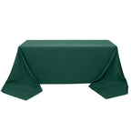 Premium Polyester 90"x156" Rectangle Tablecloth Hunter Emerald Green - Seamless 220GSM Stain-Resistant Table Cover